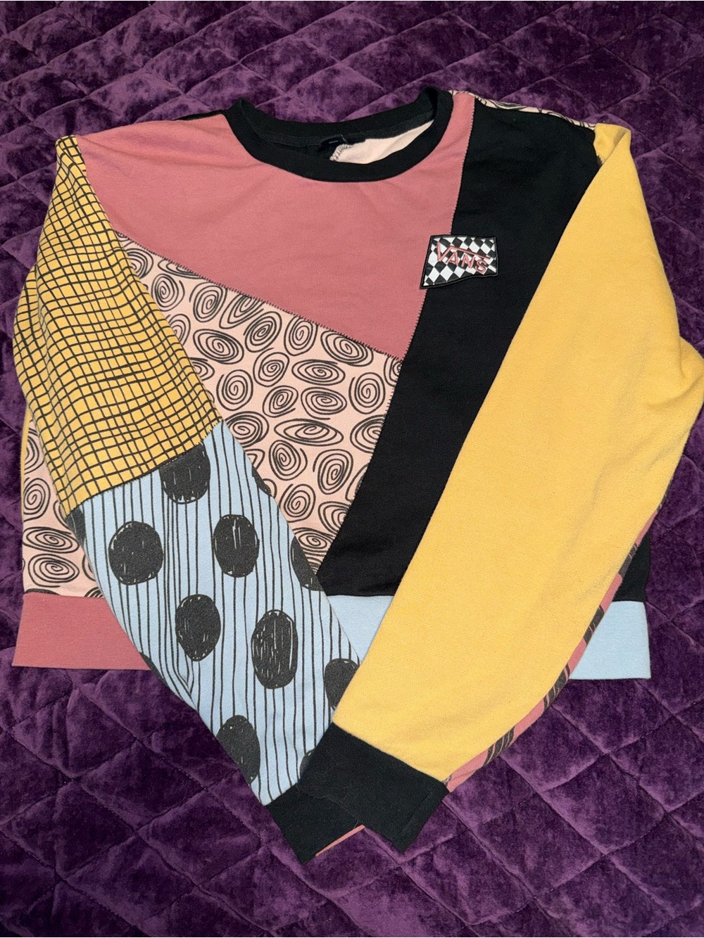 Vans “Sally” Nightmare Before Christmas cropped sweatshirt